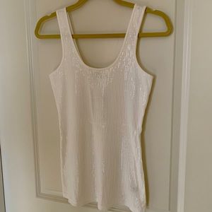 White tank top with sequins